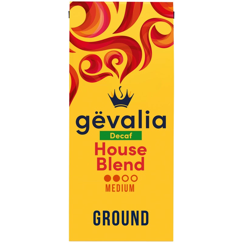 Gevalia House Blend Decaf Medium Roast Ground Coffee, 12 oz Bag - Image 1